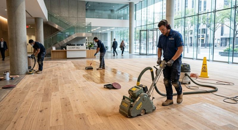 Our team working on Flooring Service projects in Buda, TX