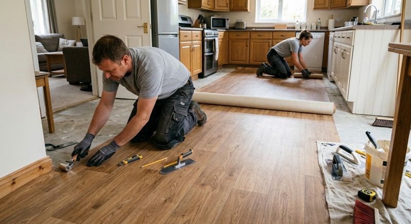 Linoleum Floor Installation in Buda, TX