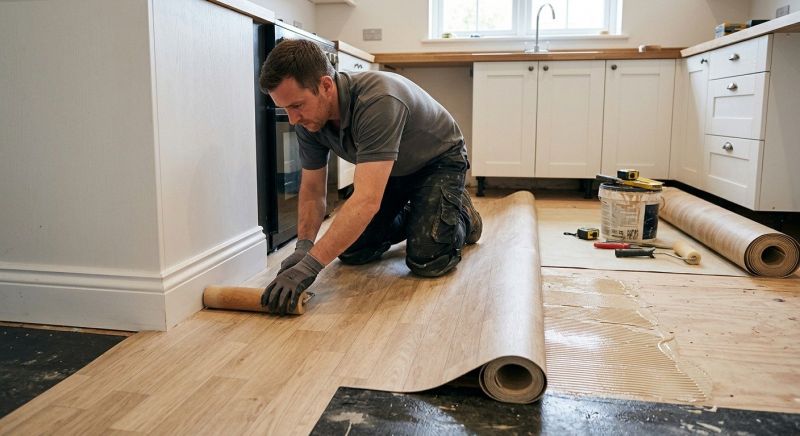Sheet Linoleum Installation in Lockhart, TX